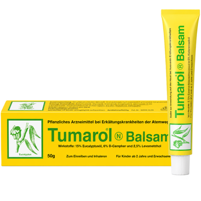 Faltschachtel und Tube des Tumarol N Balsams