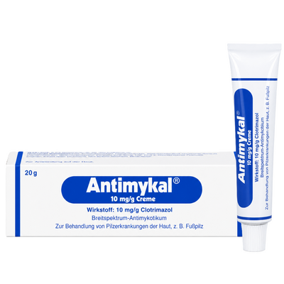 Faltschachtel und Tube der Antimykal Creme